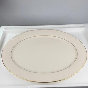 Lenox Cosmopolitan Collection HAYWORTH 16" X 11.75" Oval Serving Platter Gold